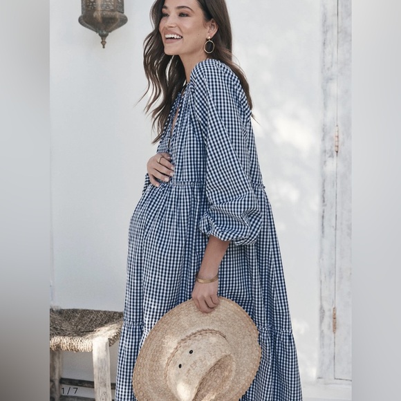 Legoe Heritage Gidget Dress in Navy Gingham - Picture 1 of 3